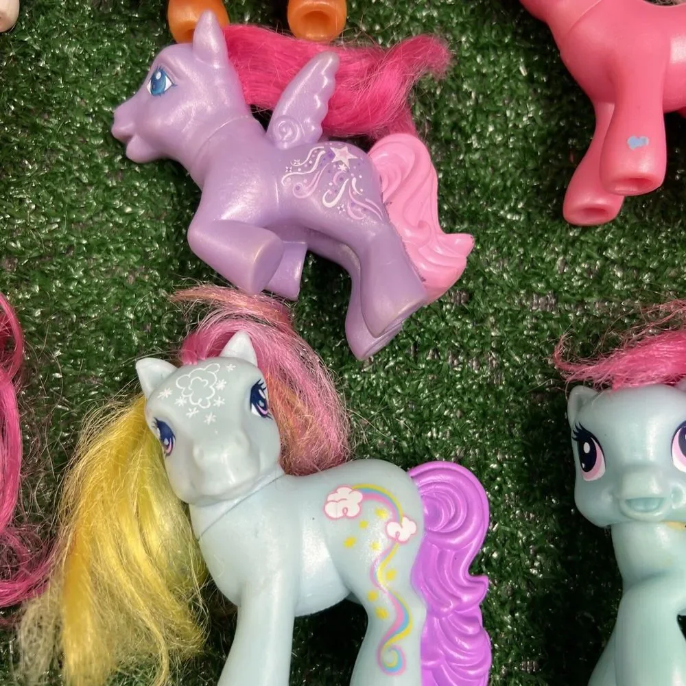 Lot Of 8 2005 My Little Pony McDonald's Toys‎ Soft Hair Plastic Tails